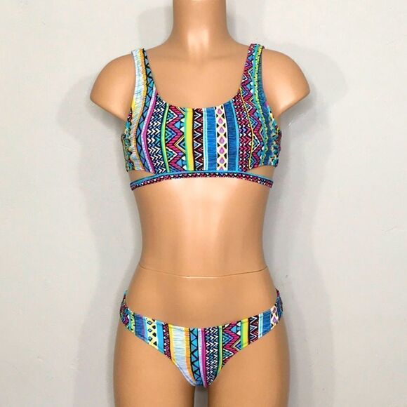New. Volcom Aztec bikini set. S/M - Picture 2 of 10
